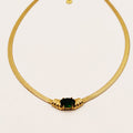 Collier Maille Cristal Vert Luxe
