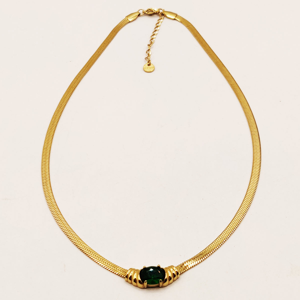 Collier Maille Cristal Vert Luxe