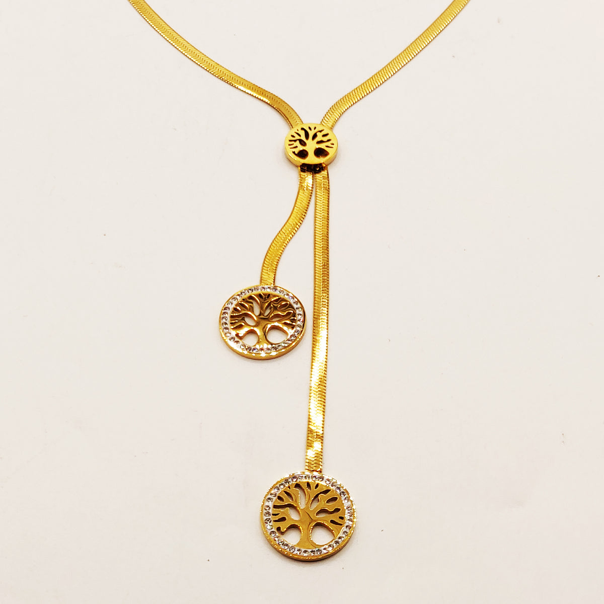 Collier Maille Double Pendentifs Eden Luxe