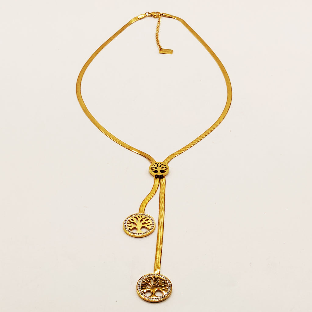 Collier Maille Double Pendentifs Eden Luxe