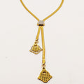 Collier Maille Double Pendentifs Mains de Fatma Luxe