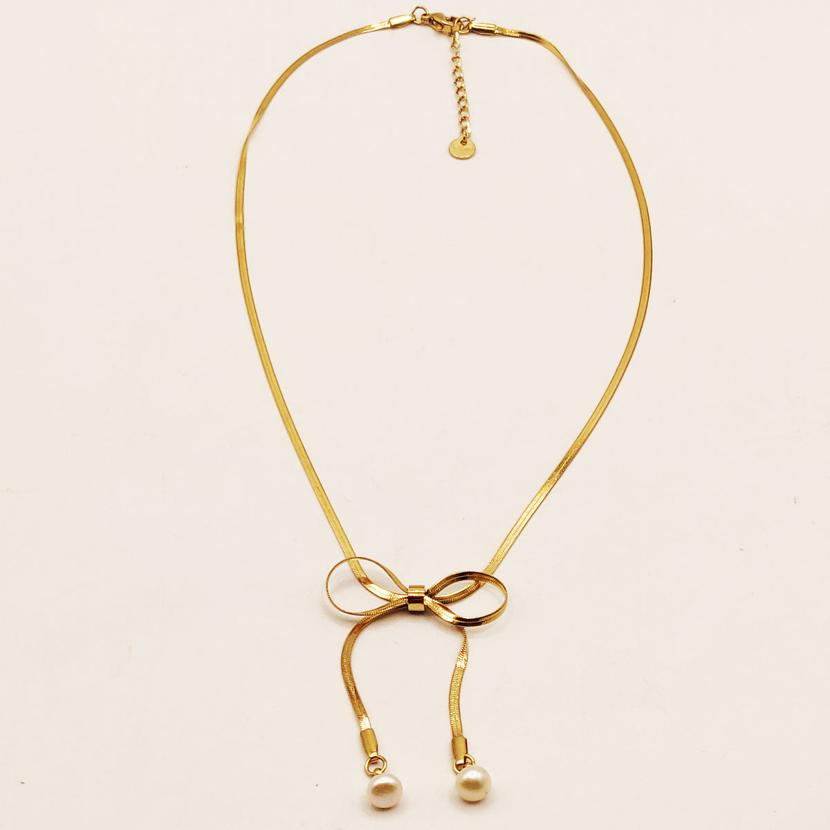 Collier Maille Noeud Pendentifs Perles d'imitation Luxe