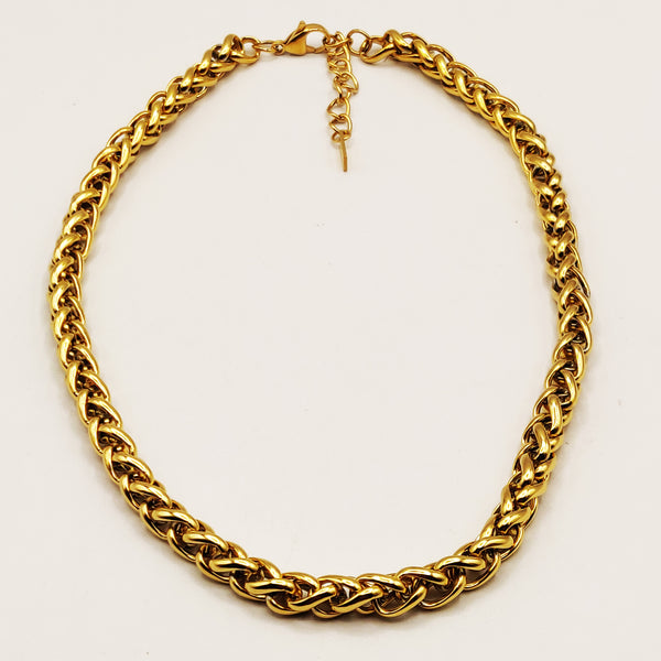Sautoir ancien en or maillons torsadés - bijoux anciens
