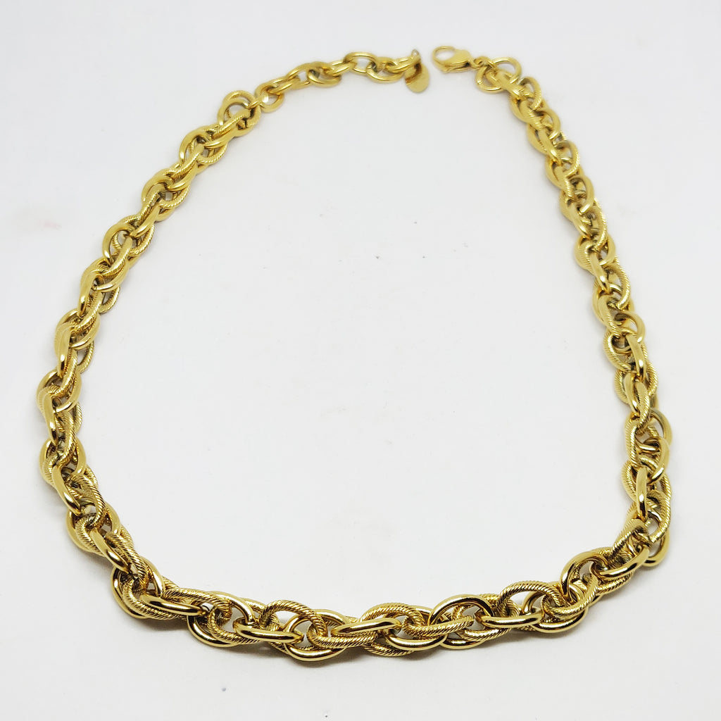 Collier Maille Torsade Rayures