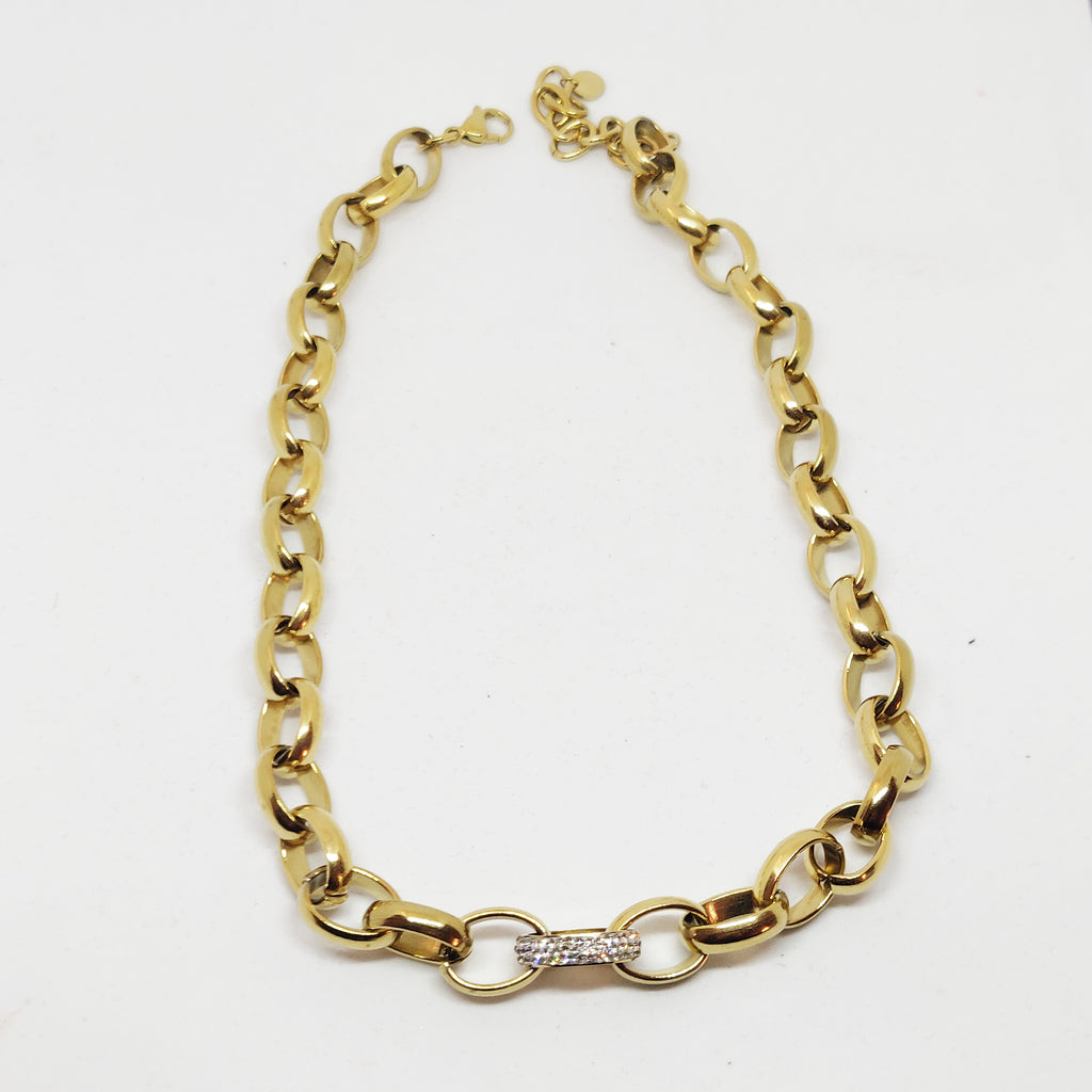Collier Maillons Cristaux