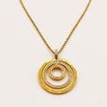 Collier Maillons Grand Pendentif Triple Cercles Luxe