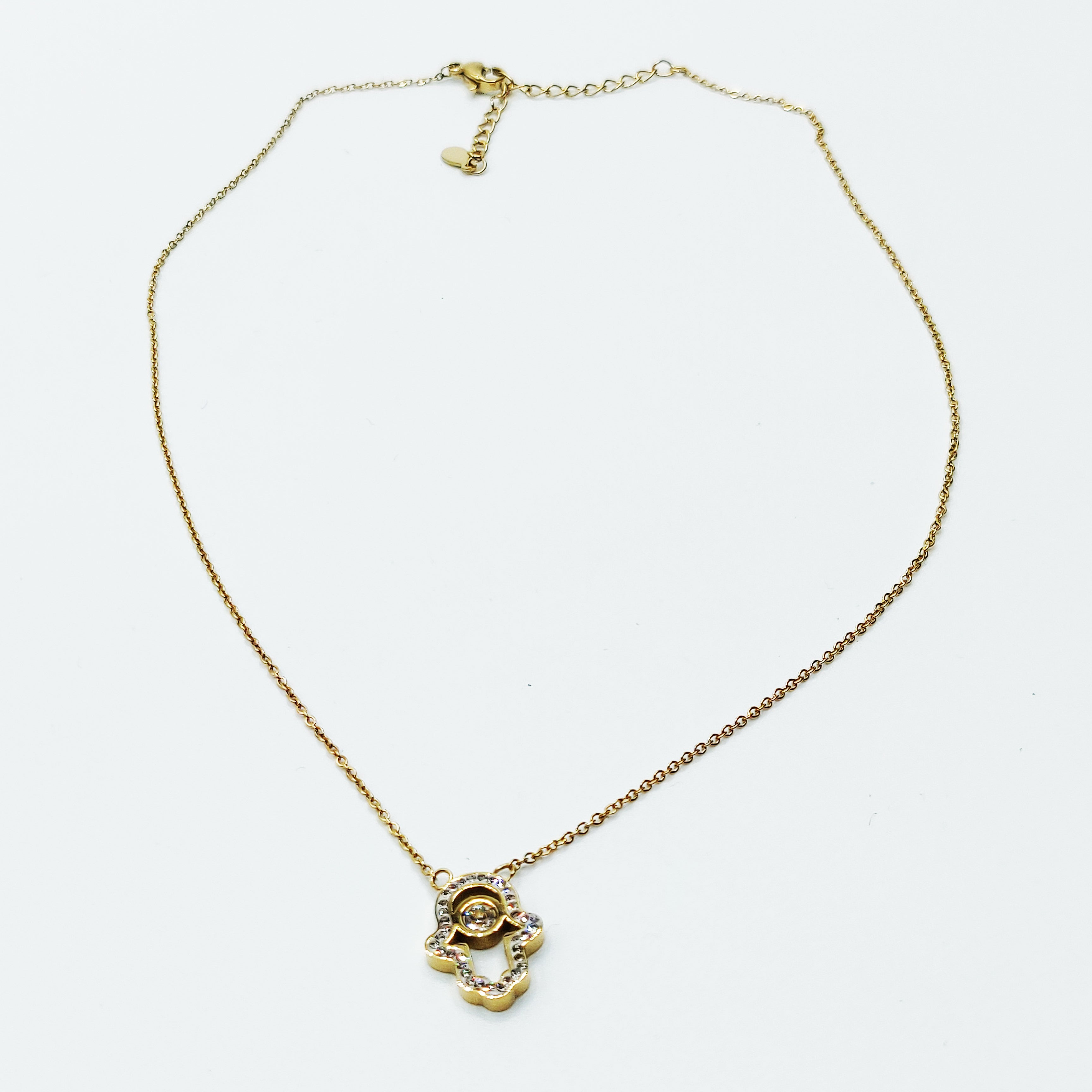 Collier Main de Fatma Tour Cristaux