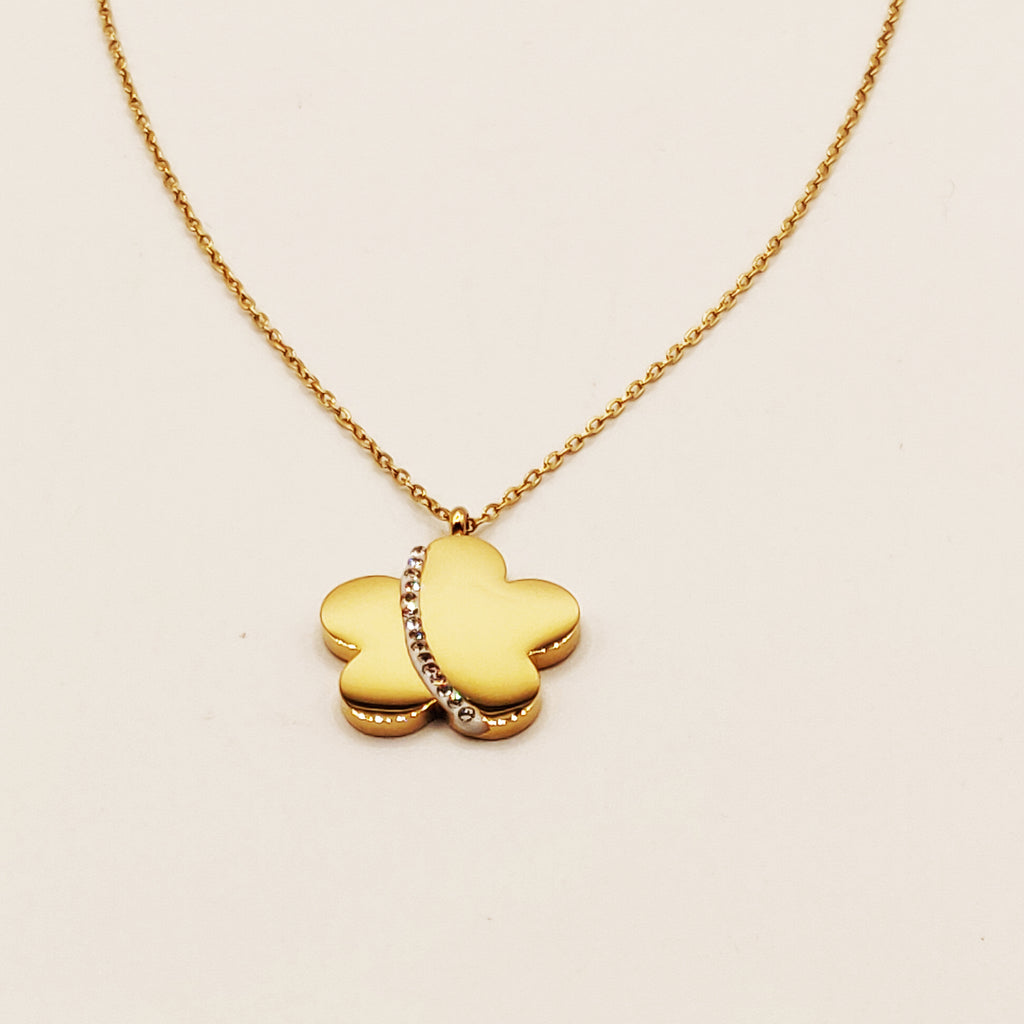 Collier Marguerite Ligne Cristaux Luxe