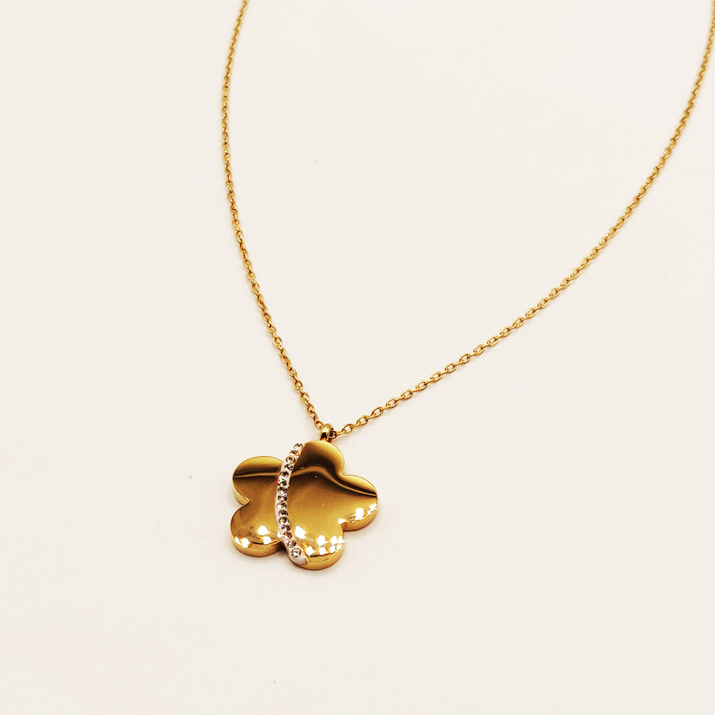 Collier Marguerite Ligne Cristaux Luxe