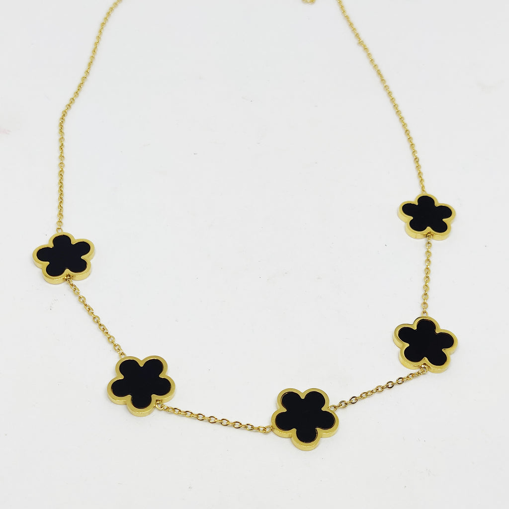 Collier Marguerites Noir 2