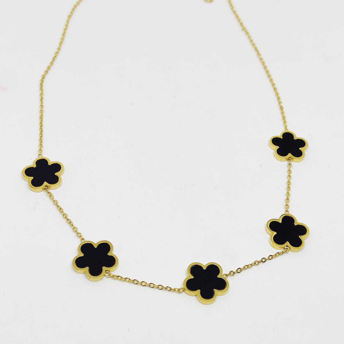 Collier Marguerites Noir 2