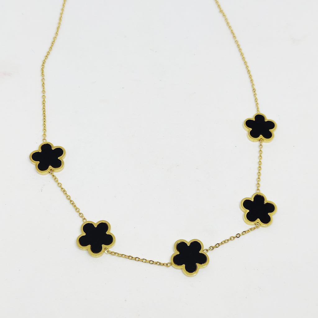 Collier Marguerites Noir 2