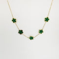 Collier Marguerites Vert