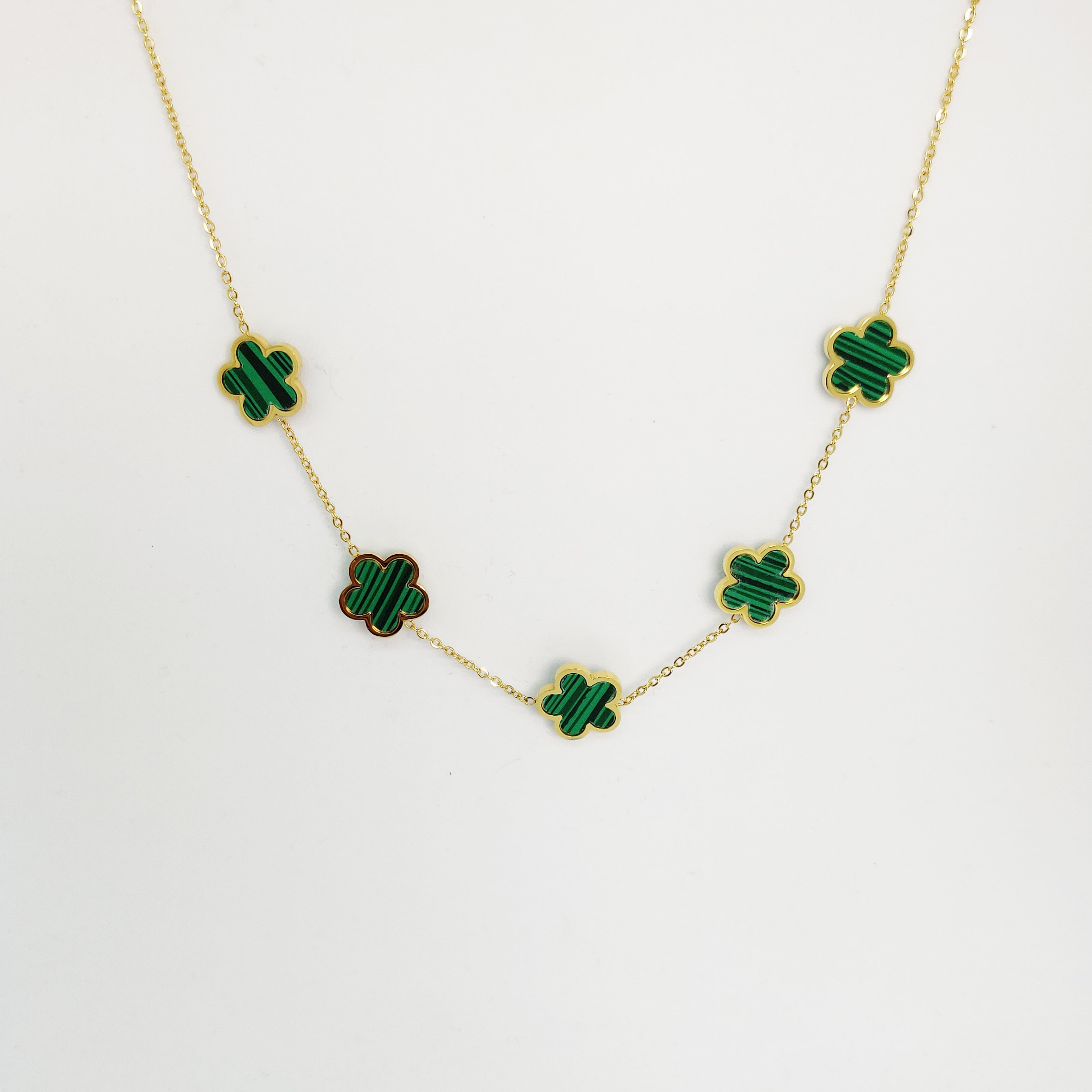 Collier Marguerites Vert