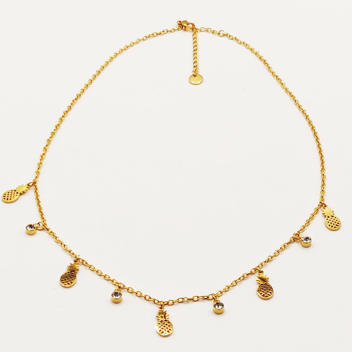 Collier Multi Ananas et Cristaux