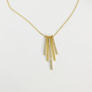 Collier Multi Barres Cristaux