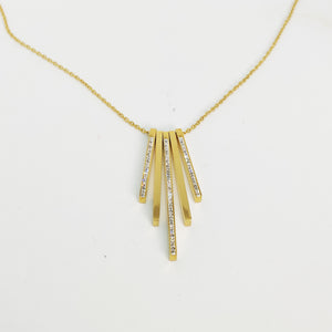 Collier Multi Barres Cristaux