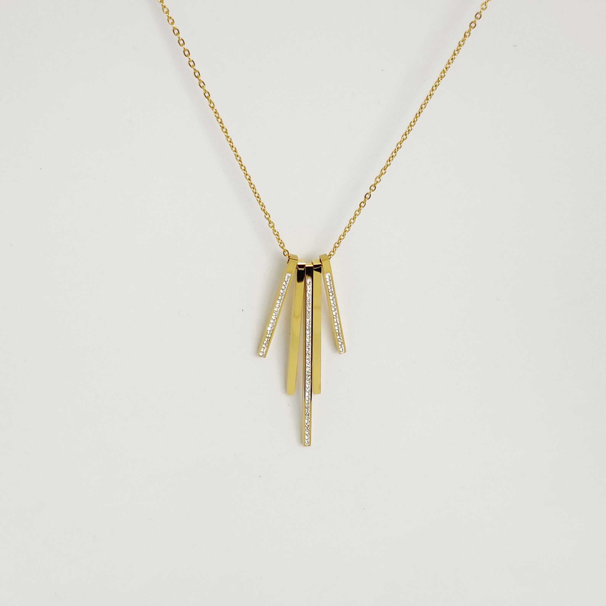 Collier Multi Barres Cristaux