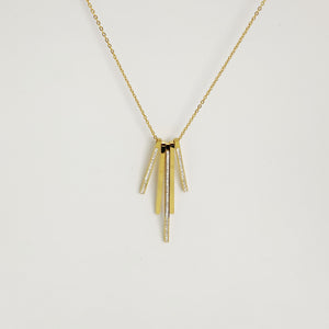 Collier Multi Barres Cristaux