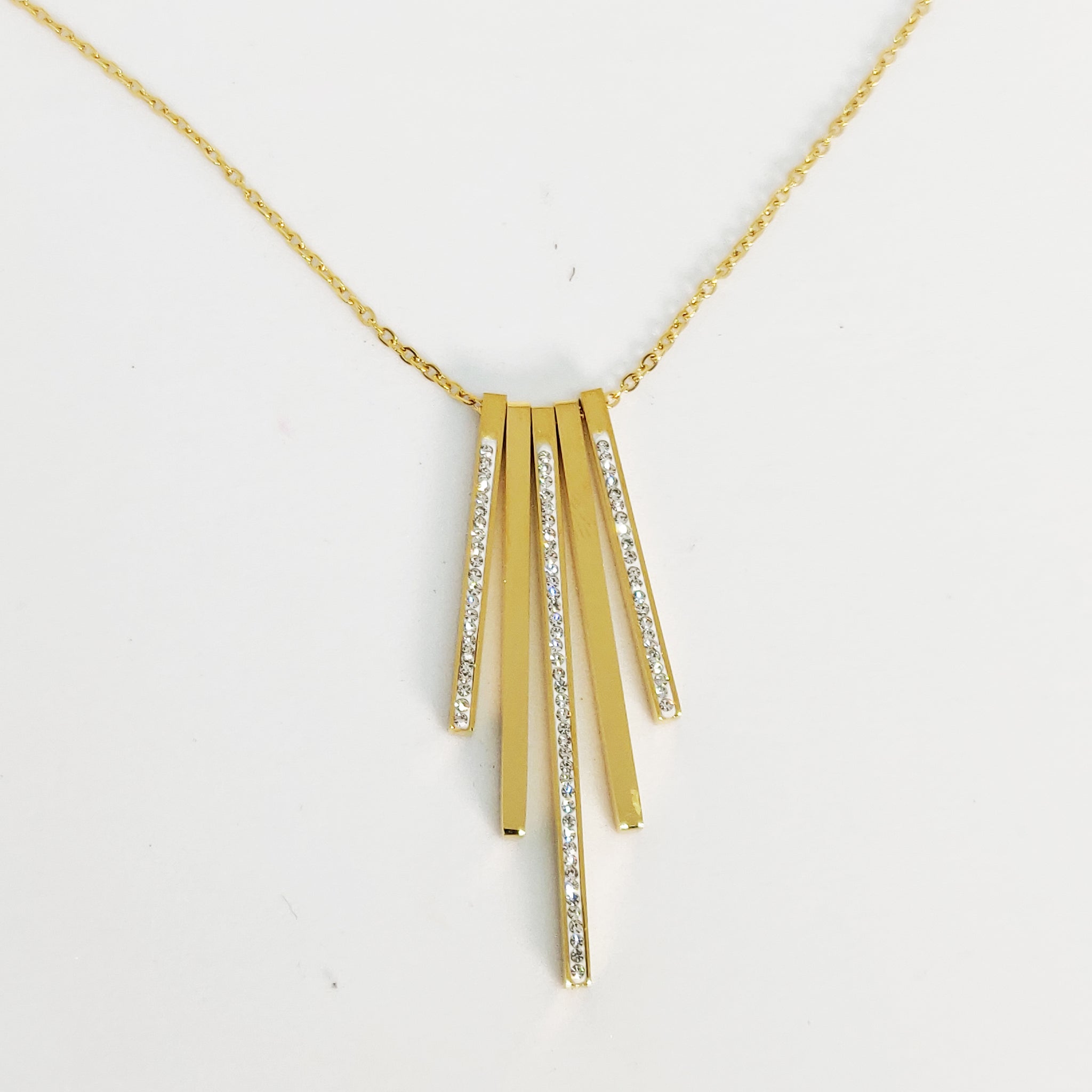 Collier Multi Barres Cristaux