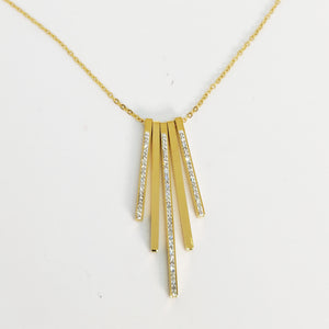 Collier Multi Barres Cristaux