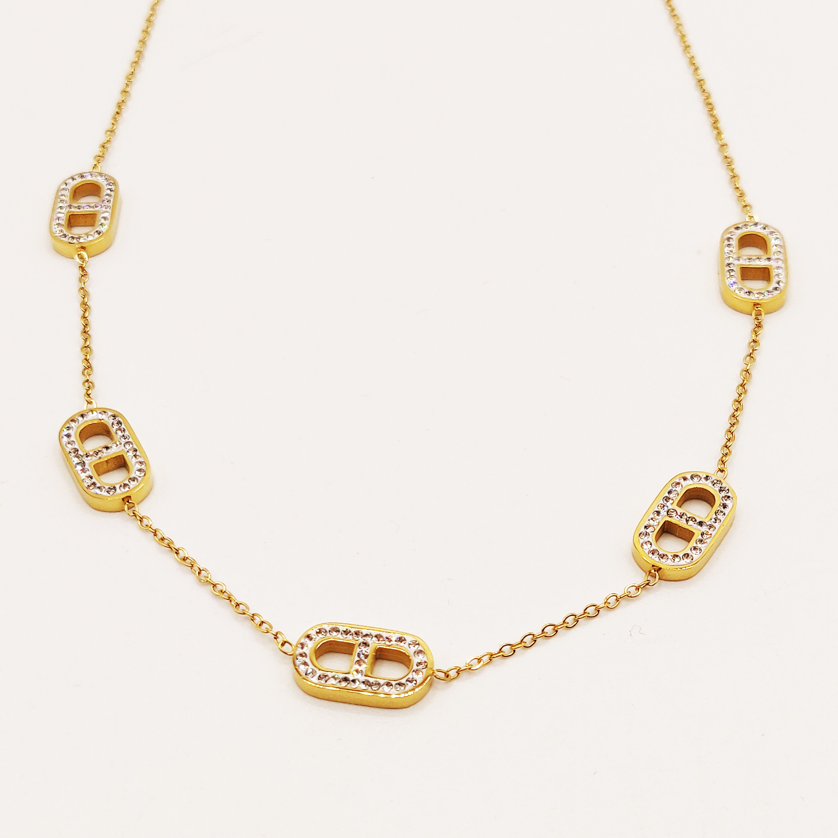 Collier Multi CD Luxe Cristaux Simple