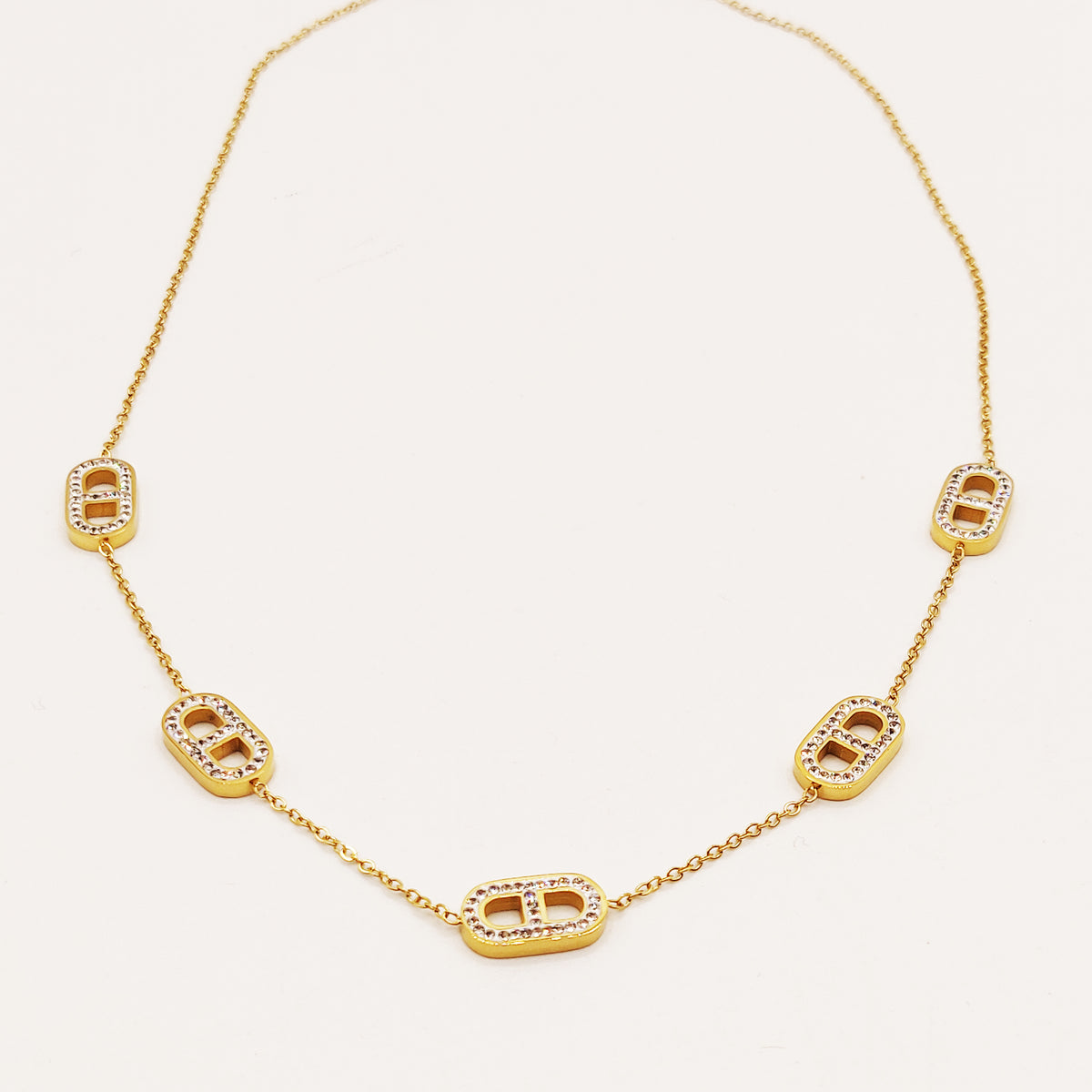 Collier Multi CD Luxe Cristaux Simple