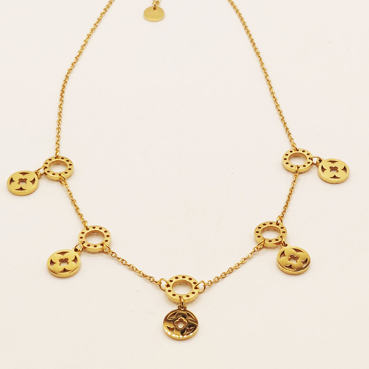 Collier Multi Cercles et Trèfles Luxe