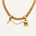 Collier Multi Chaînes Cadenas et Clé