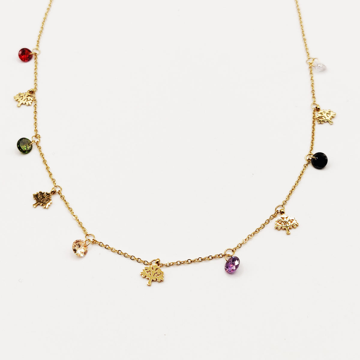 Collier Multi Eden et Cristaux Multicolores