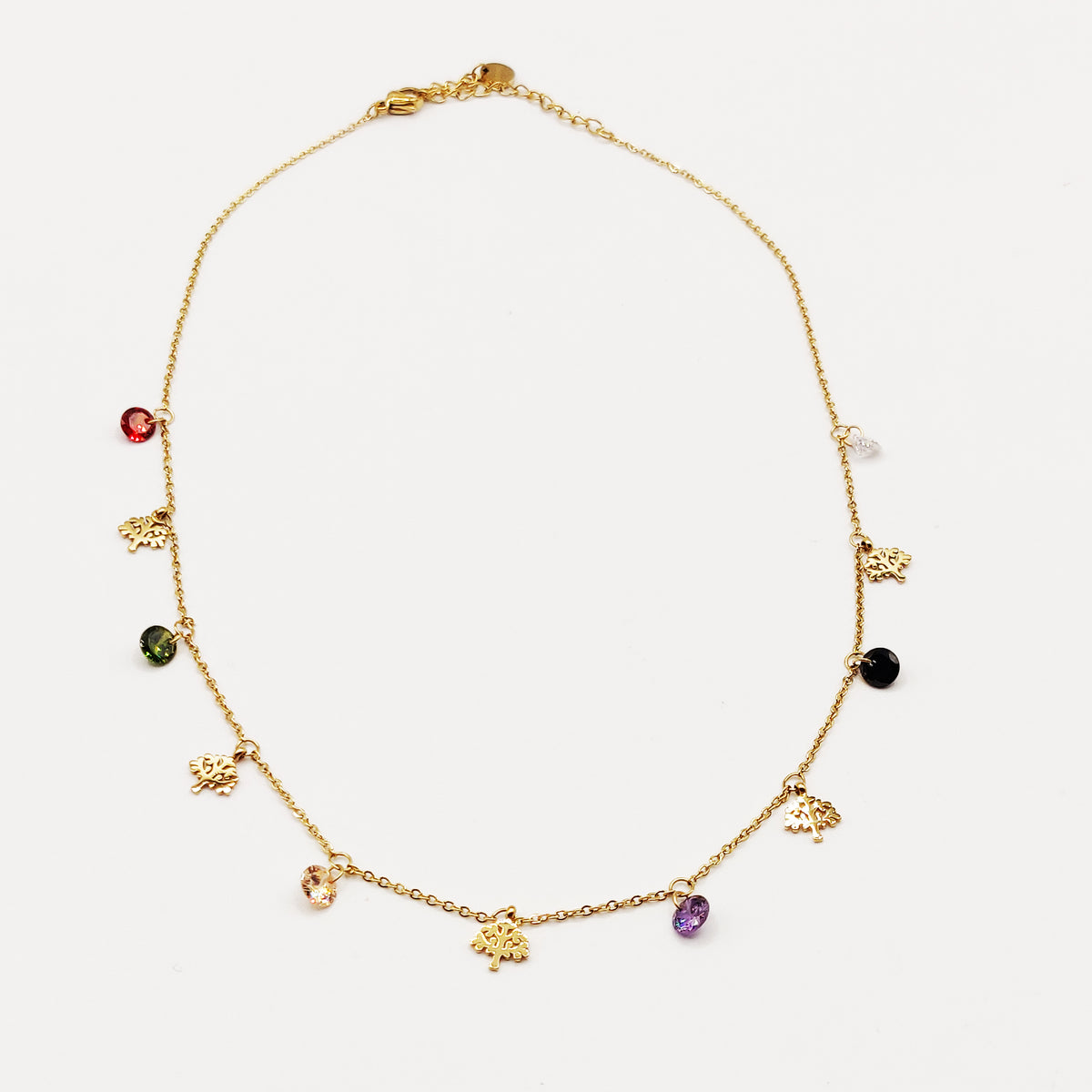 Collier Multi Eden et Cristaux Multicolores
