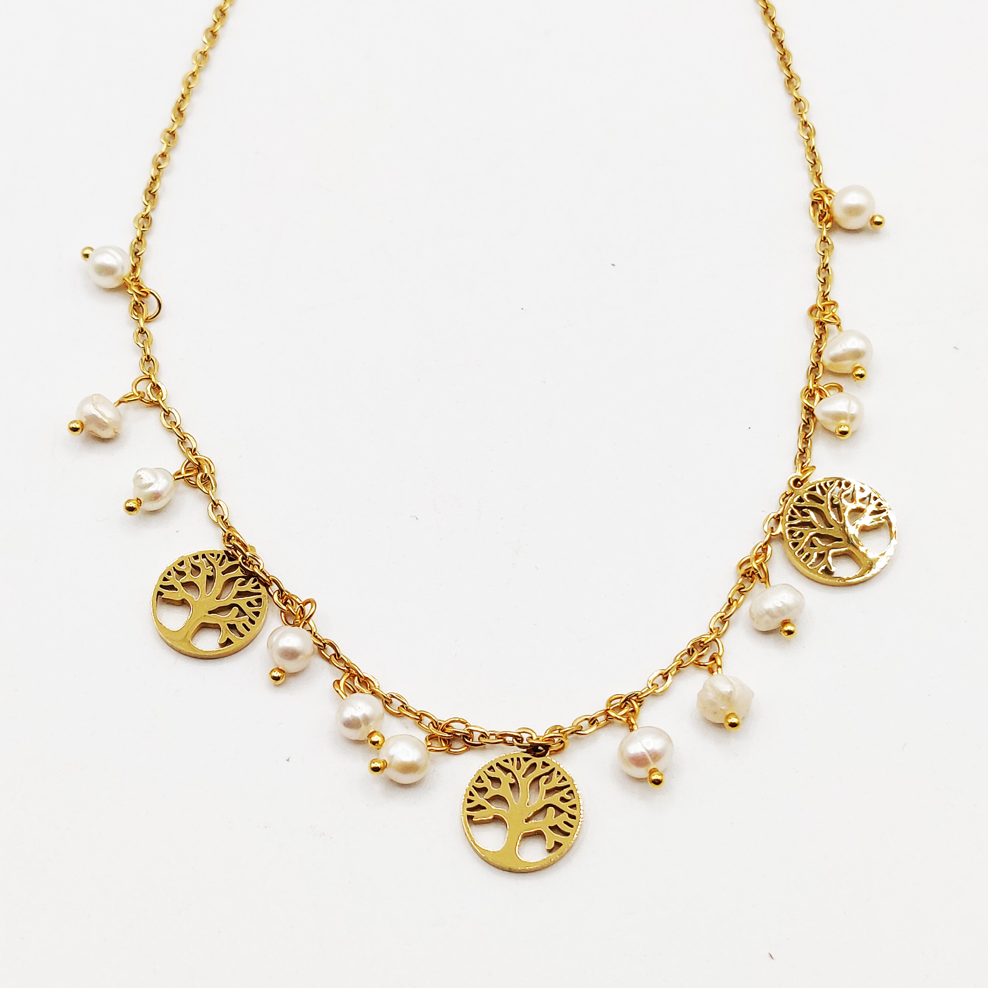 Collier Multi Eden et Perles Blanches Luxe