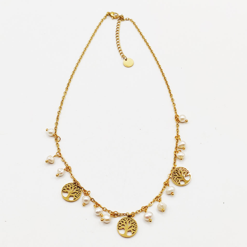 Collier Multi Eden et Perles Blanches Luxe