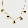 Collier Multi Gouttes Vertes Luxe