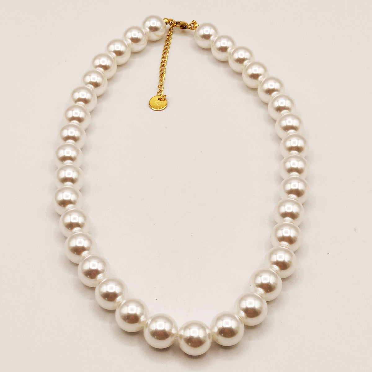 Collier Multi Grosses Perles Blanches