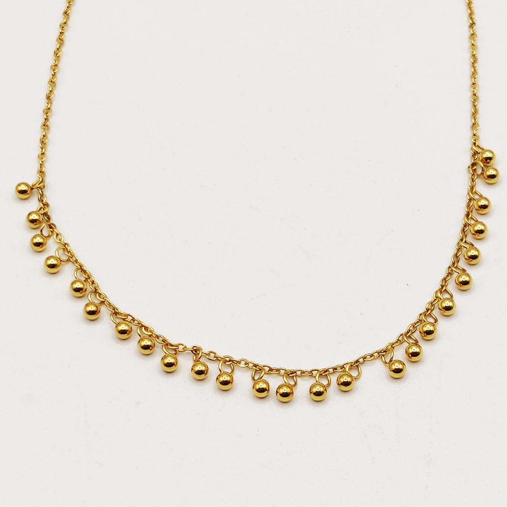 Collier Multi Perles Dorées Luxe