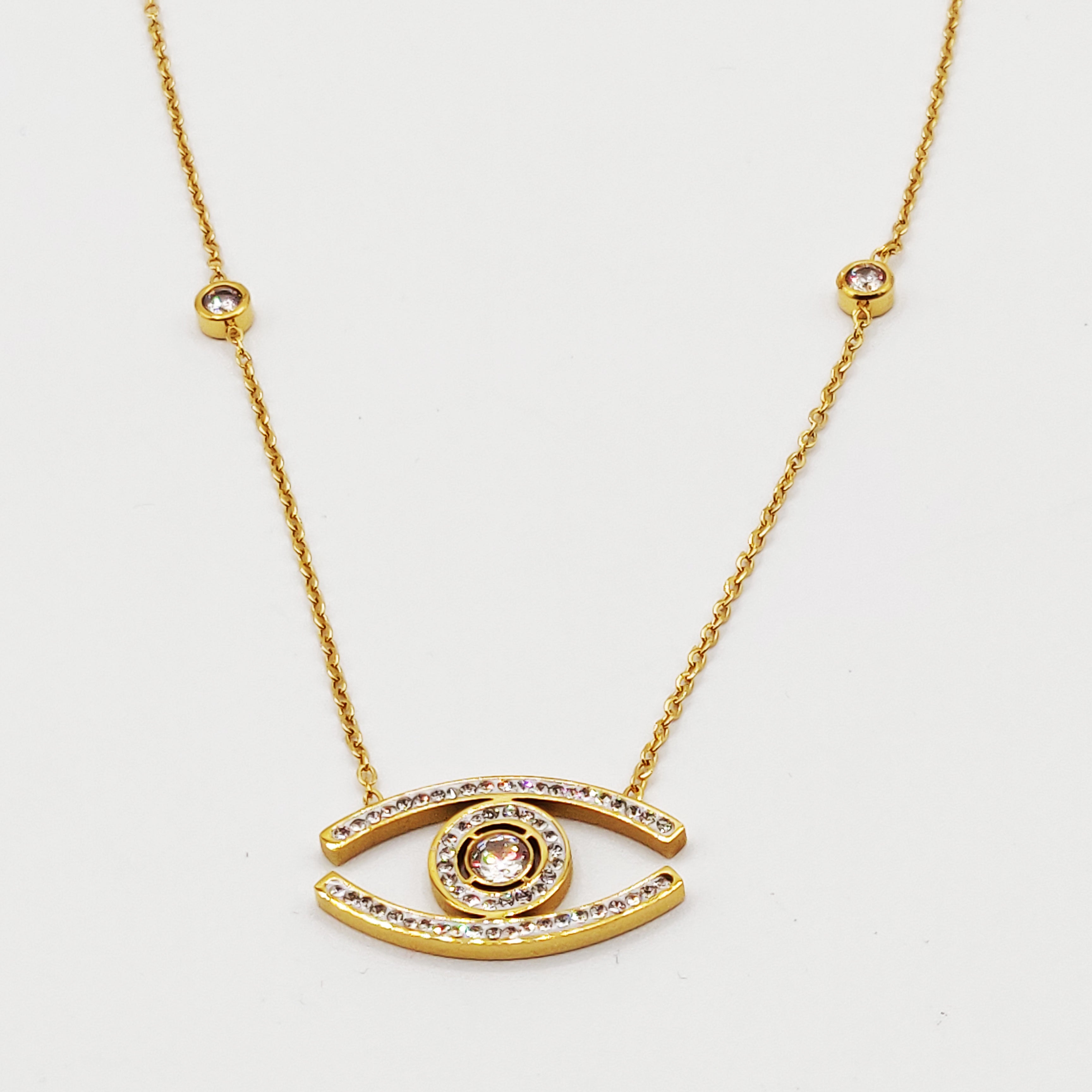 Collier Oeil Fashion Cristaux Luxe