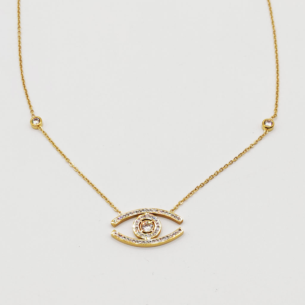 Collier Oeil Fashion Cristaux Luxe