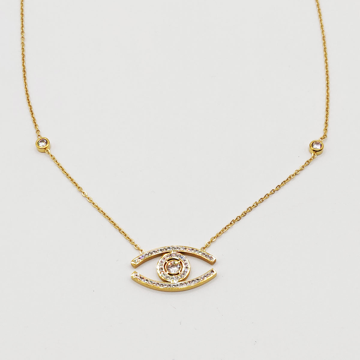 Collier Oeil Fashion Cristaux Luxe