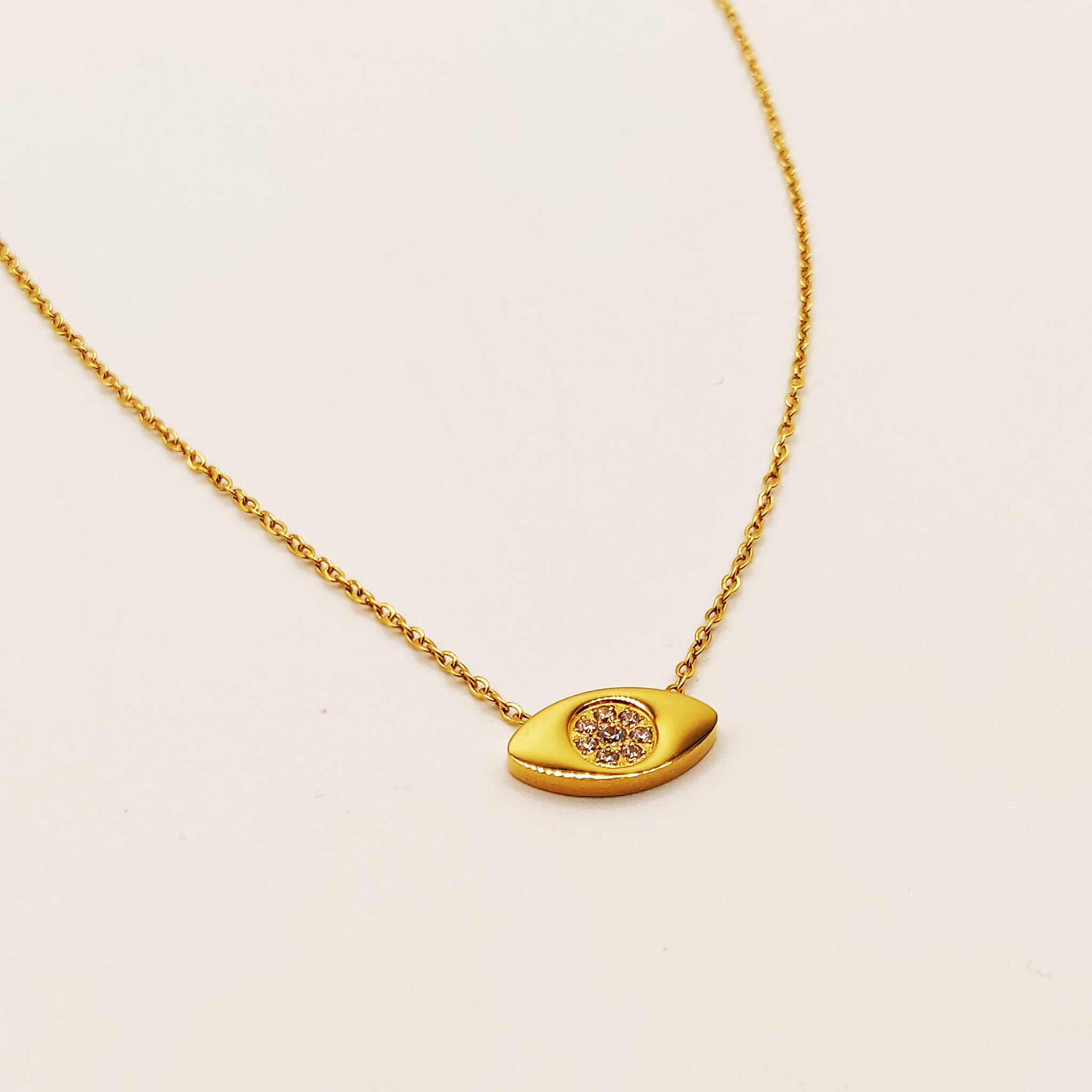 Collier Oeil Pupille Cristaux