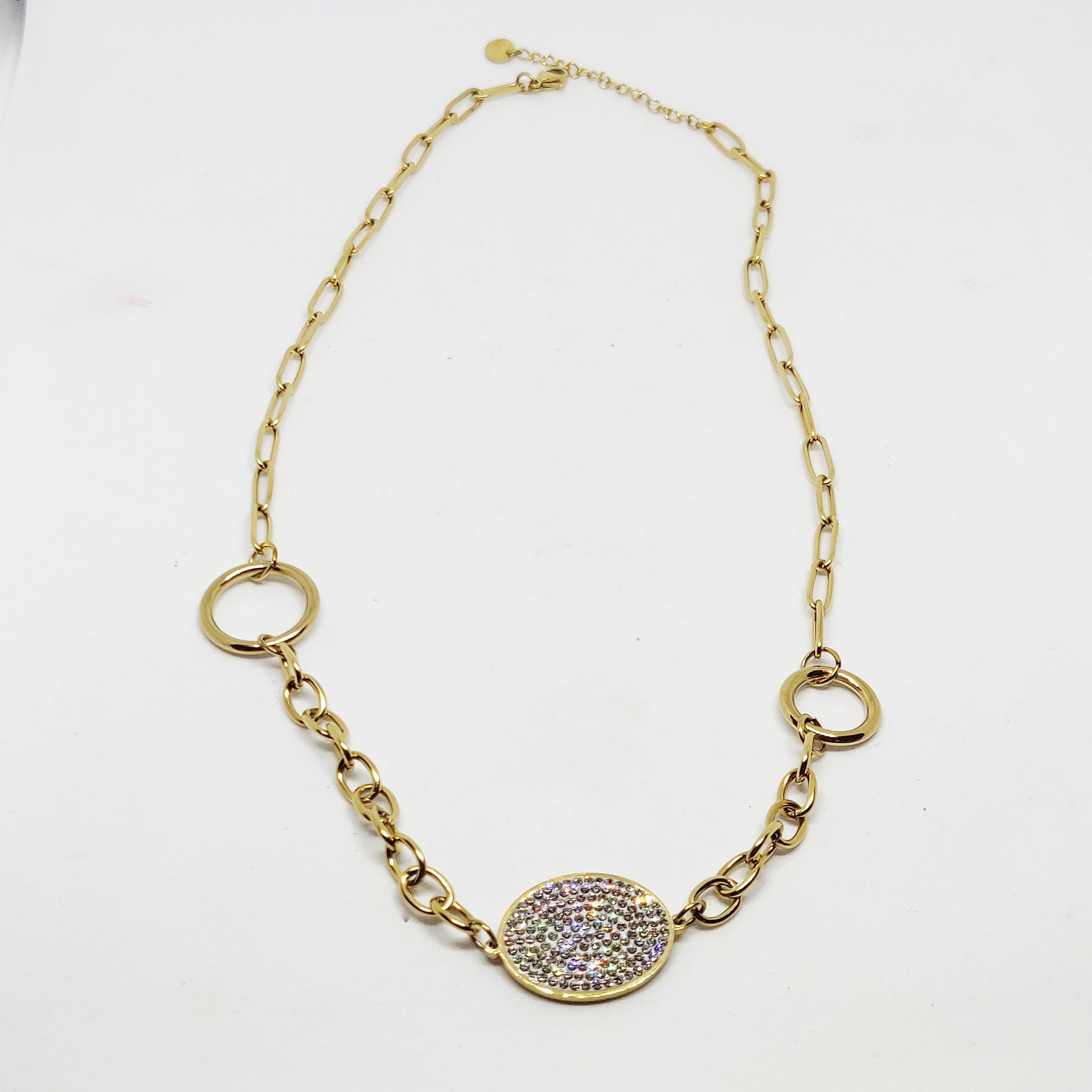 Collier Ovale Cristaux Luxe