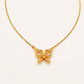 Collier Papillon Cristaux Luxe