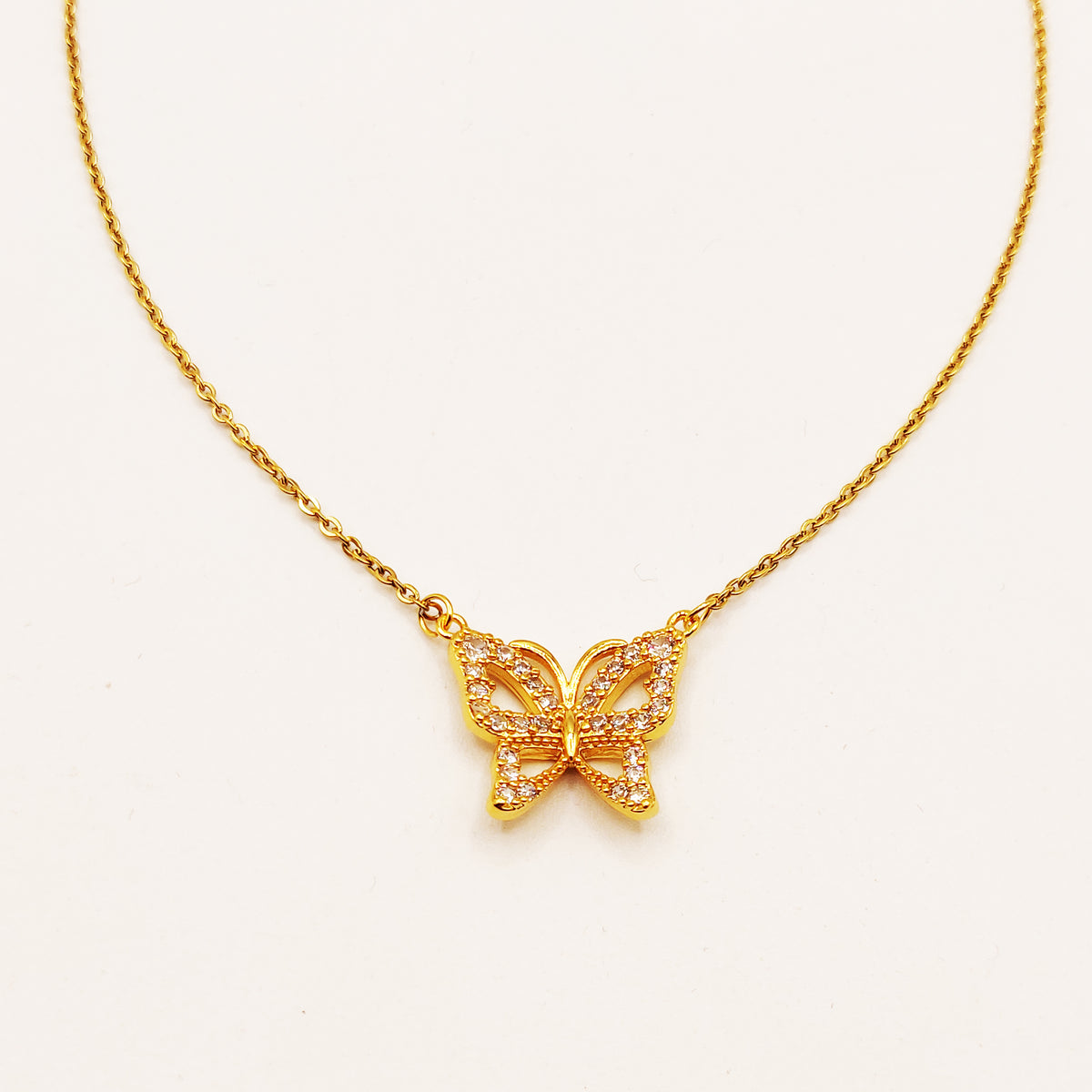 Collier Papillon Cristaux Luxe