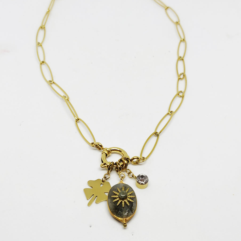Collier Pierre Grise