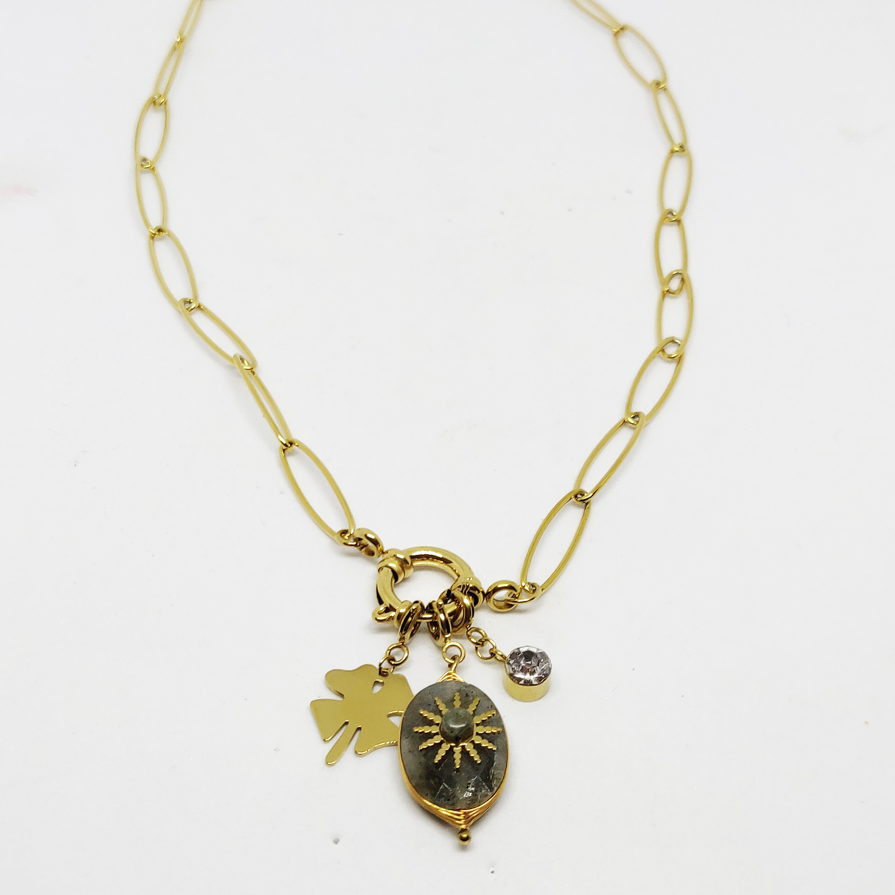 Collier Pierre Grise