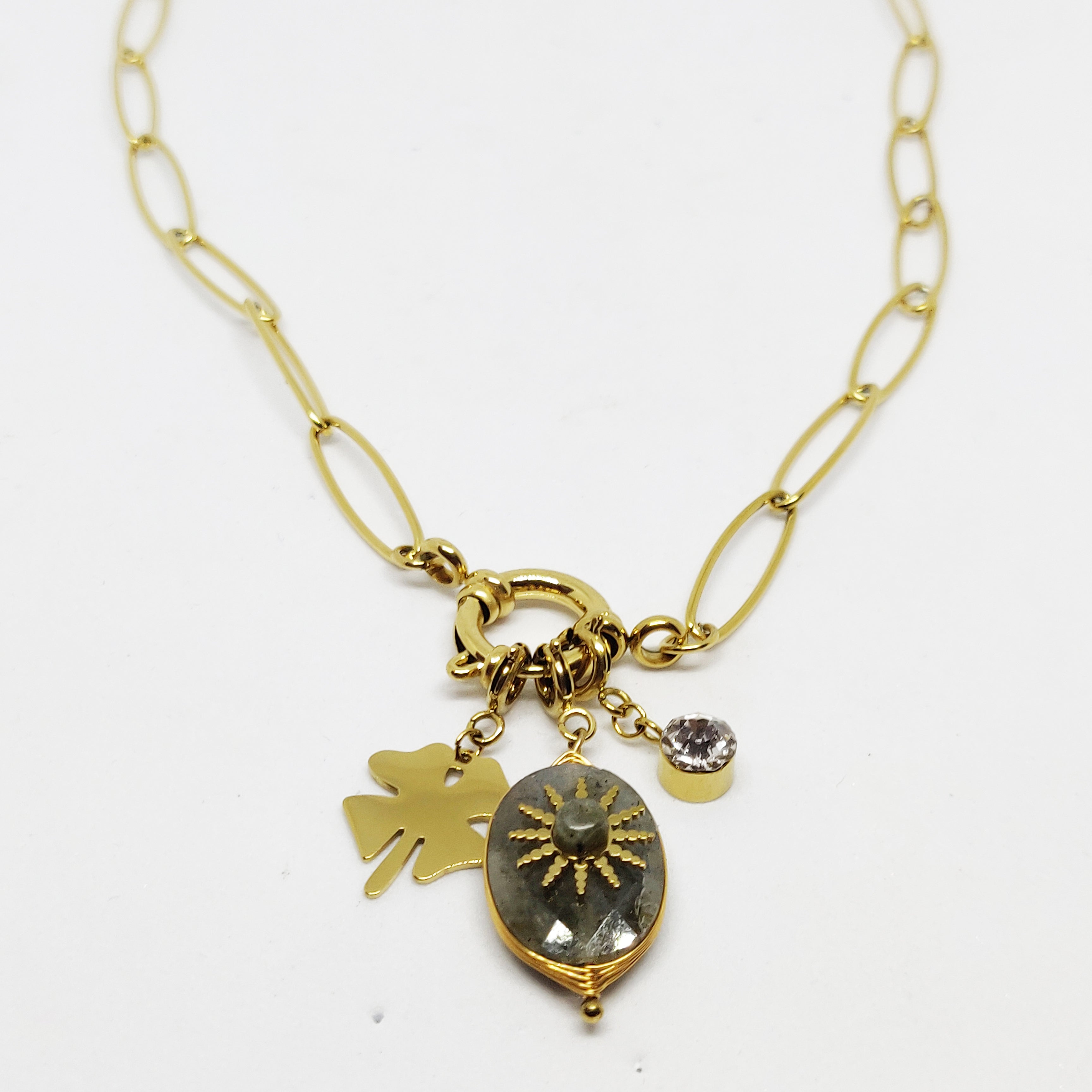 Collier Pierre Grise