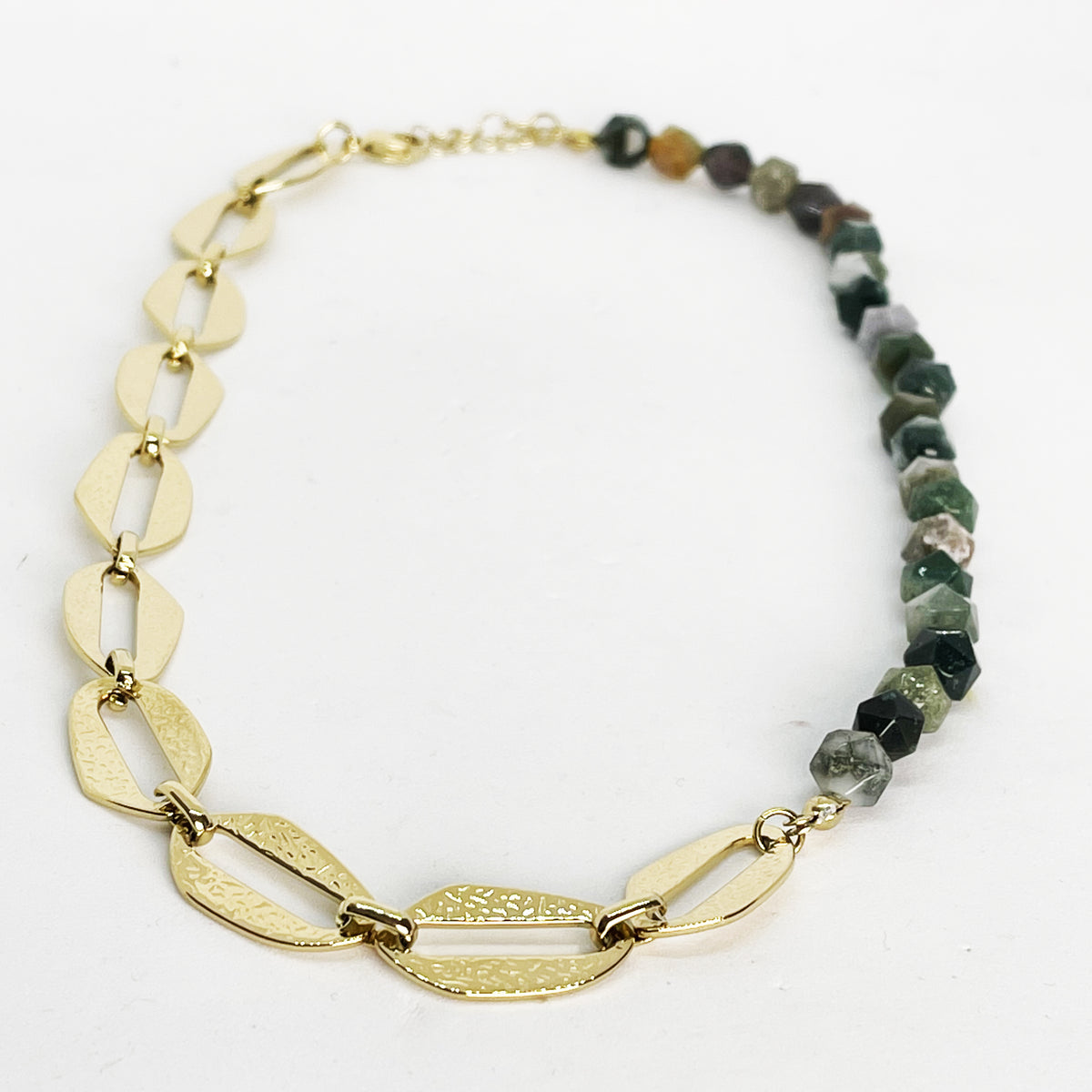 Collier Pierres Nuances de Vert Luxe