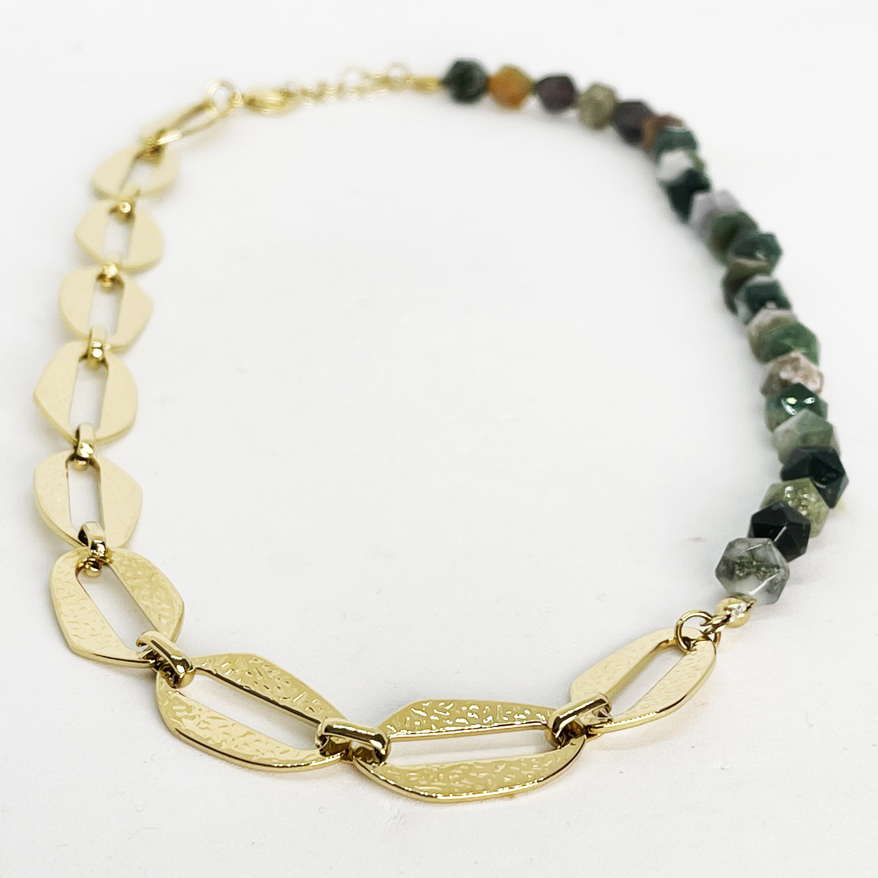 Collier Pierres Nuances de Vert Luxe