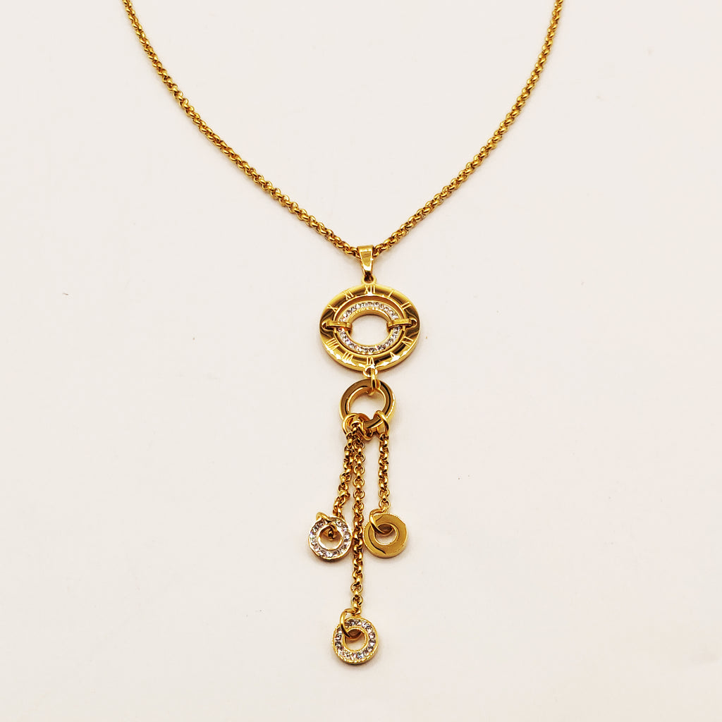 Collier Rafinity Triple Pendentifs Cercles Luxe