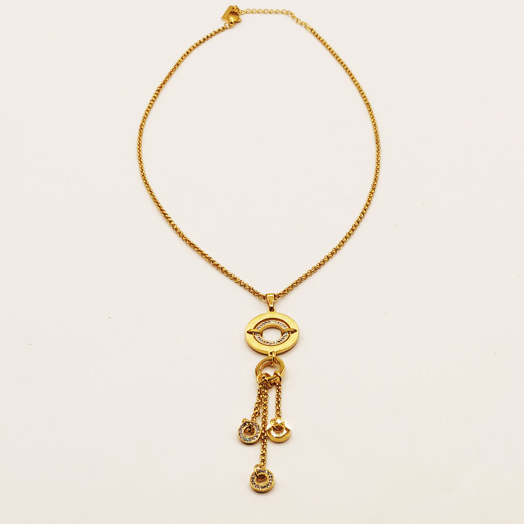 Collier Rafinity Triple Pendentifs Cercles Luxe